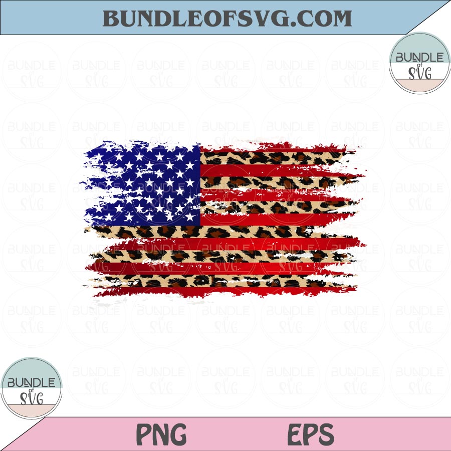 Leopard America Flag Png Sublimation Distressed Cheetah USA Flag Png Eps files