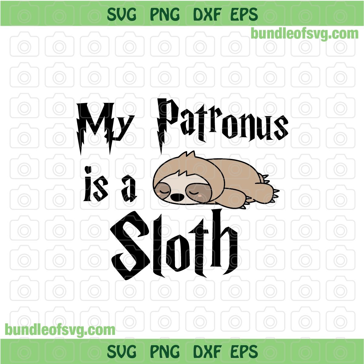 My Patronus Is Sloth SVG Potterhead Sloth Lazy Day svg Sleeping Sloth Sleep svg png dxf cut file cameo cricut - BundleofSVG
