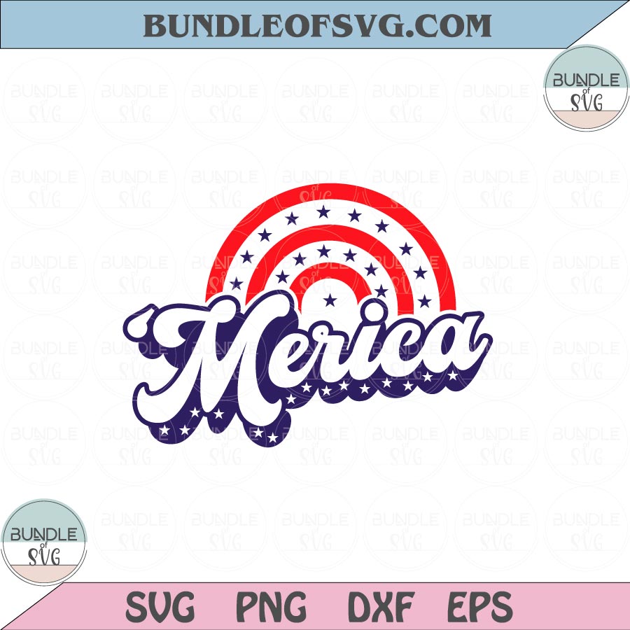 Merica Svg july 4th Svg Independence day svg Fourth of July Svg Png Dxf Eps files