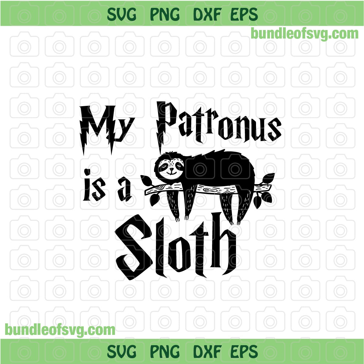My Patronus Is Sloth SVG Sloth Funny svg Sleeping Sloth Sleep svg Lazy Day svg png dxf files cameo cricut - BundleofSVG