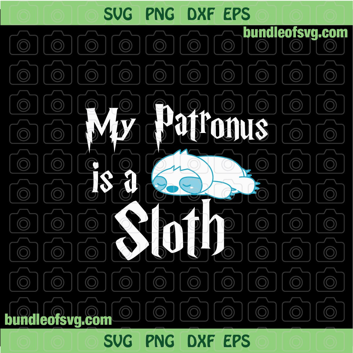 My Patronus Is Sloth SVG Funny svg Lazy Day svg Sleeping Sloth svg Sleep Sloth svg png dxf files cameo cricut - BundleofSVG