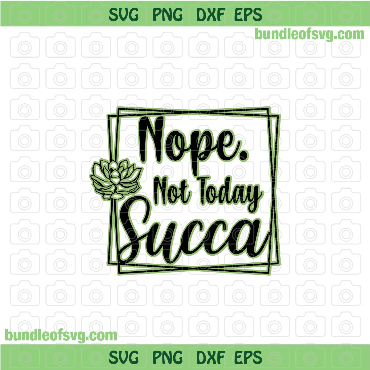 Nope Not Today Succa svg Funny Succulent svg Cactus Lover svg png dxf file cameo cricut - BundleofSVG