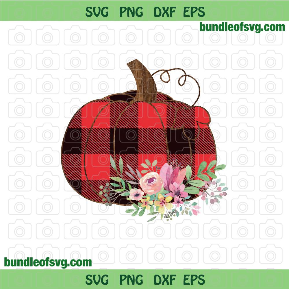 Red Buffalo Plaid Pumpkin PNG Sublimation Design Floral Pumpkin png Flower Pumpkin Fall Halloween Thanksgiving png file - BundleofSVG