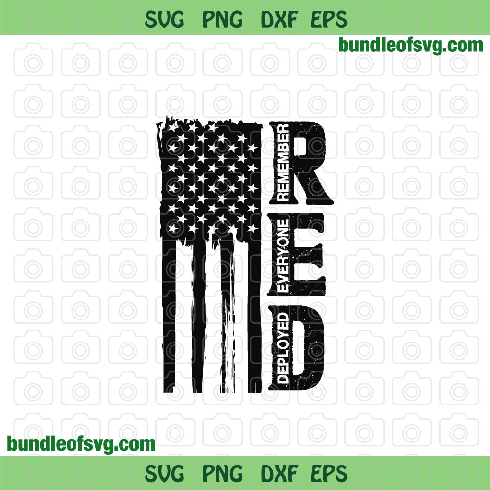 Remember Everyone Deployed svg RED Friday svg Flag Veteran Military svg Soldier png dxf eps files cricut - BundleofSVG