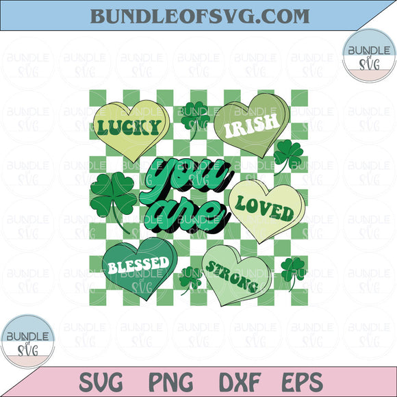 Saint Patricks Day You Are Svg Retro Shamrock Checkered Svg Png Dxf Eps Files