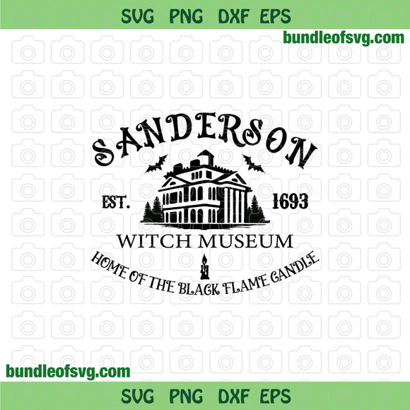 Sanderson Witch Museum svg Hocus Pocus Black Flame Candle svg Halloween svg png dxf eps files silhouette cameo cricut