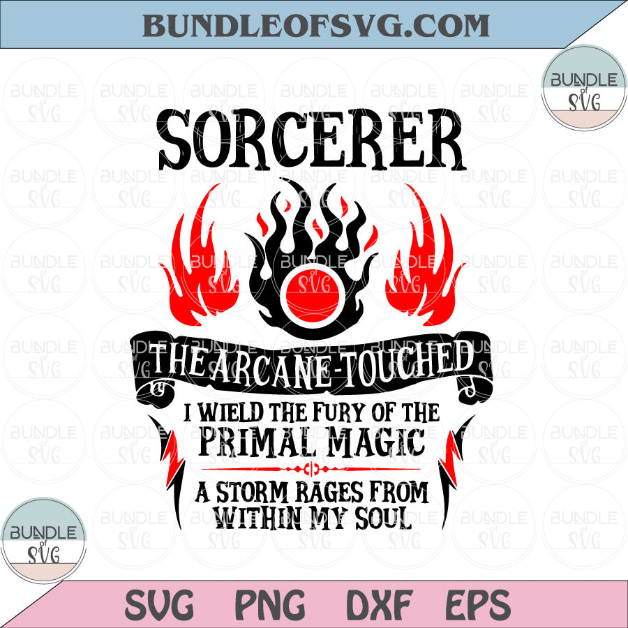 Sorcerer The Arcane Touched svg Dungeons and Dragons svg Arcane svg Wizard svg png eps dxf files - BundleofSVG