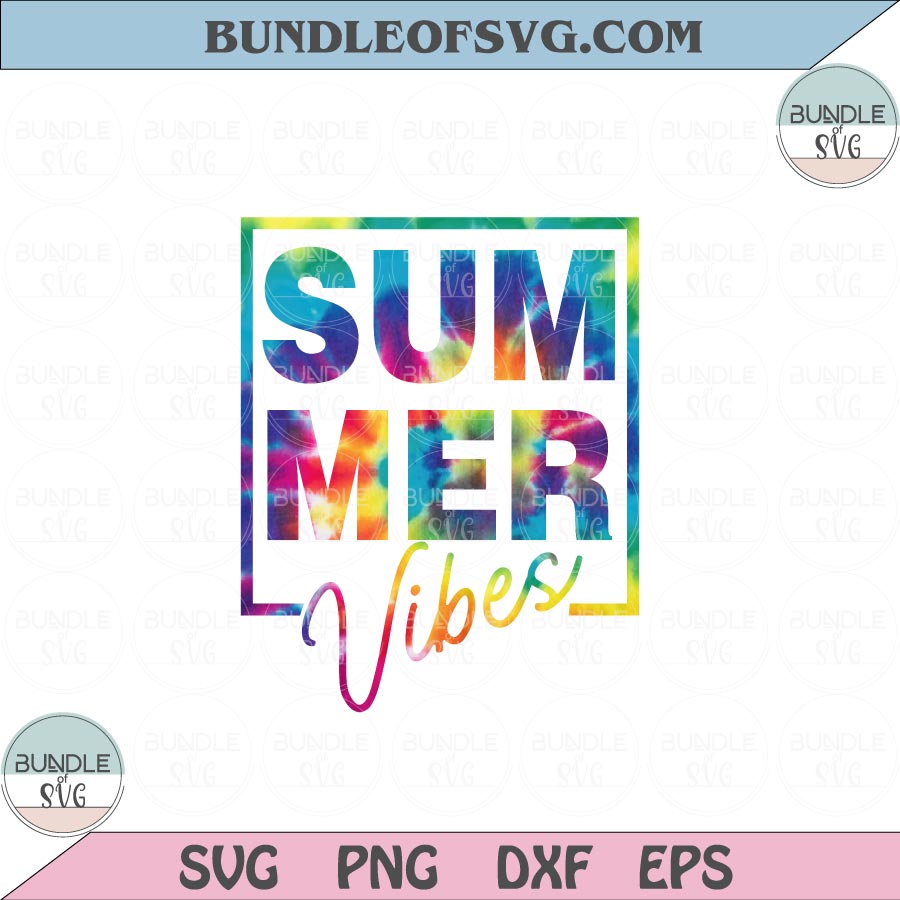 Summer Vibes Png Sublimation Tie Dye Summer Vibes Svg Holographic Png files - BundleofSVG