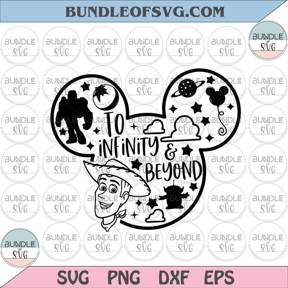Toy Story SVG To Infinity and Beyond svg Woody svg Buzz Lightyear Birthday svg png dxf files Silhouette  cameo cricut