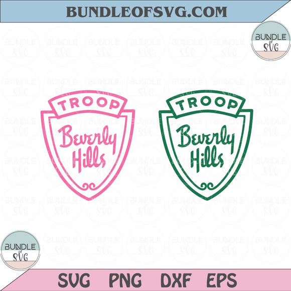 Troop Beverly Hills Svg Movie California Pink and Green Svg Png Dxf eps cut files Silhouette Cameo Cricut