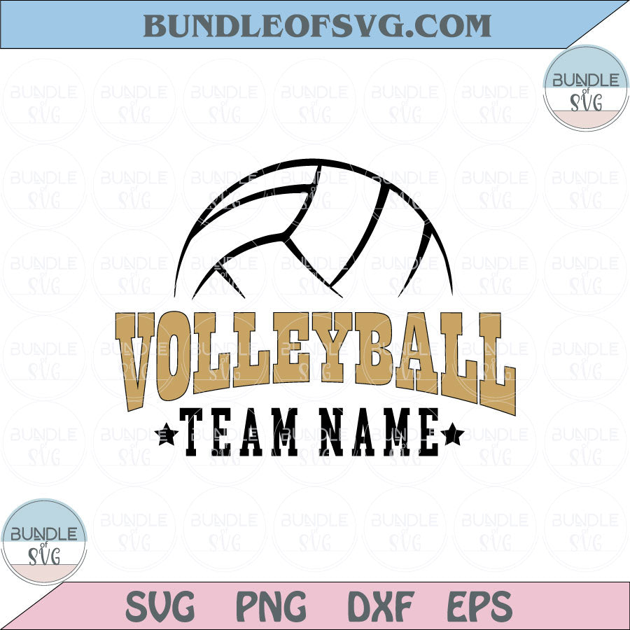Volleyball Team Name Svg College Volleyball Player Volleyball Mom Png Dxf Eps files Cameo Cricut - BundleofSVG
