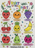 Fruit of the Spirit Coloring Page Printable Christian Kids Homeschool