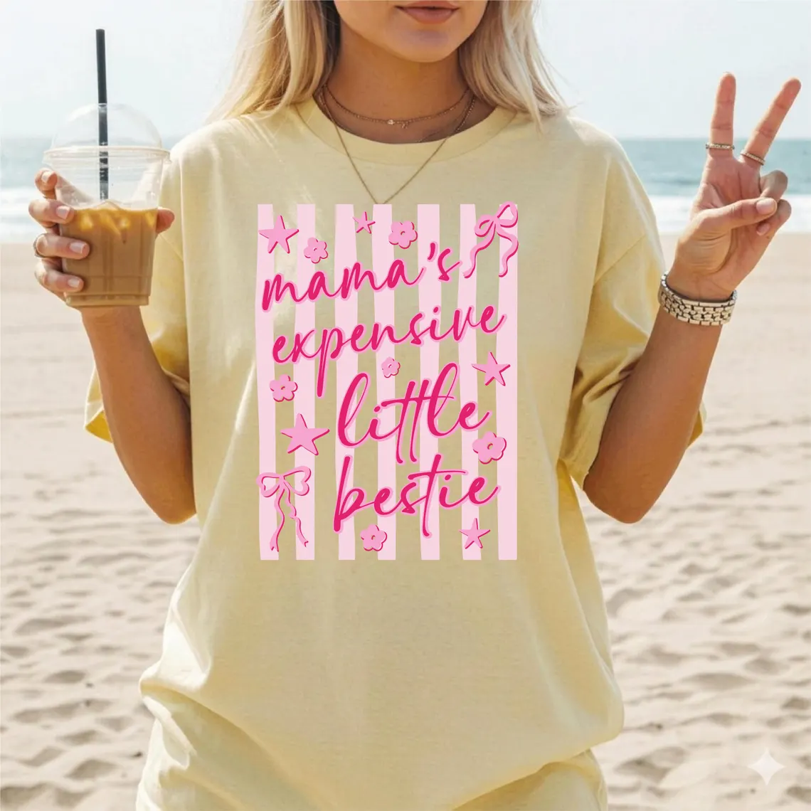 Mama’s Expensive Bestie SVG Striped Design Shirt Toddler Girl Svg - BundleofSVG