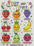 Fruit of the Spirit Coloring Page Printable Christian Kids Homeschool
