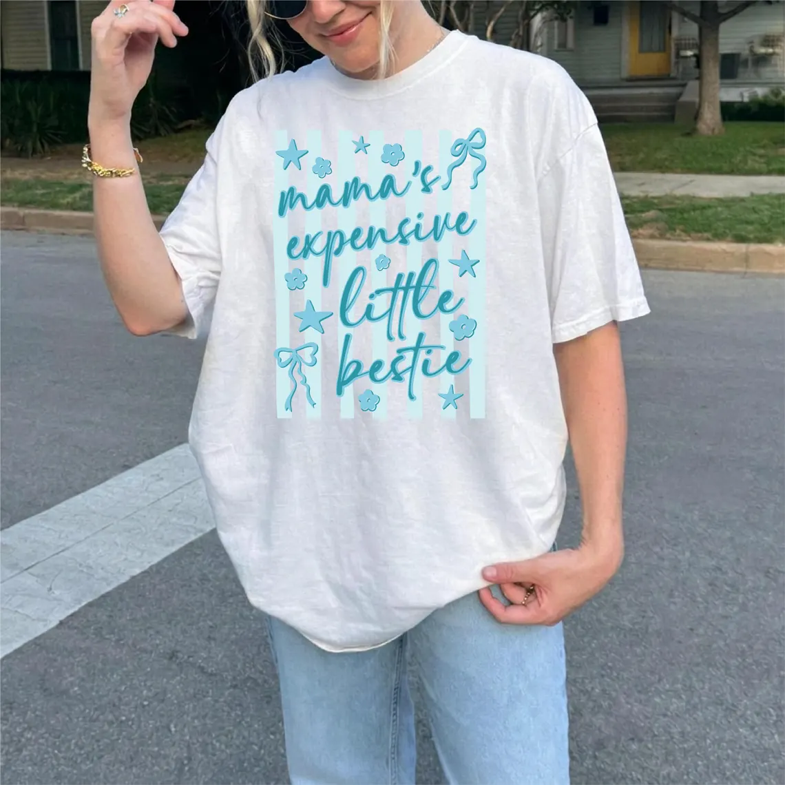 Mama’s Expensive Bestie SVG Striped Design Shirt Toddler Girl Svg - BundleofSVG