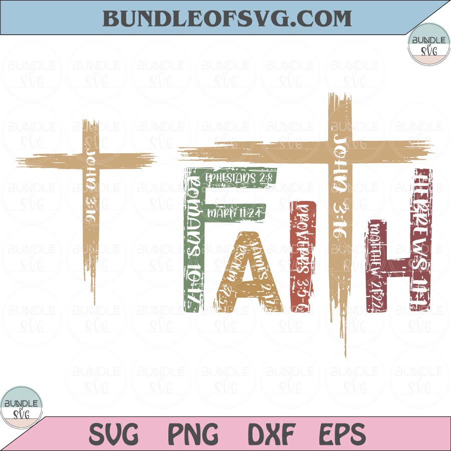 Faith Png Grunge Bible Verse Png Jesus Png Retro Christian Png - BundleofSVG