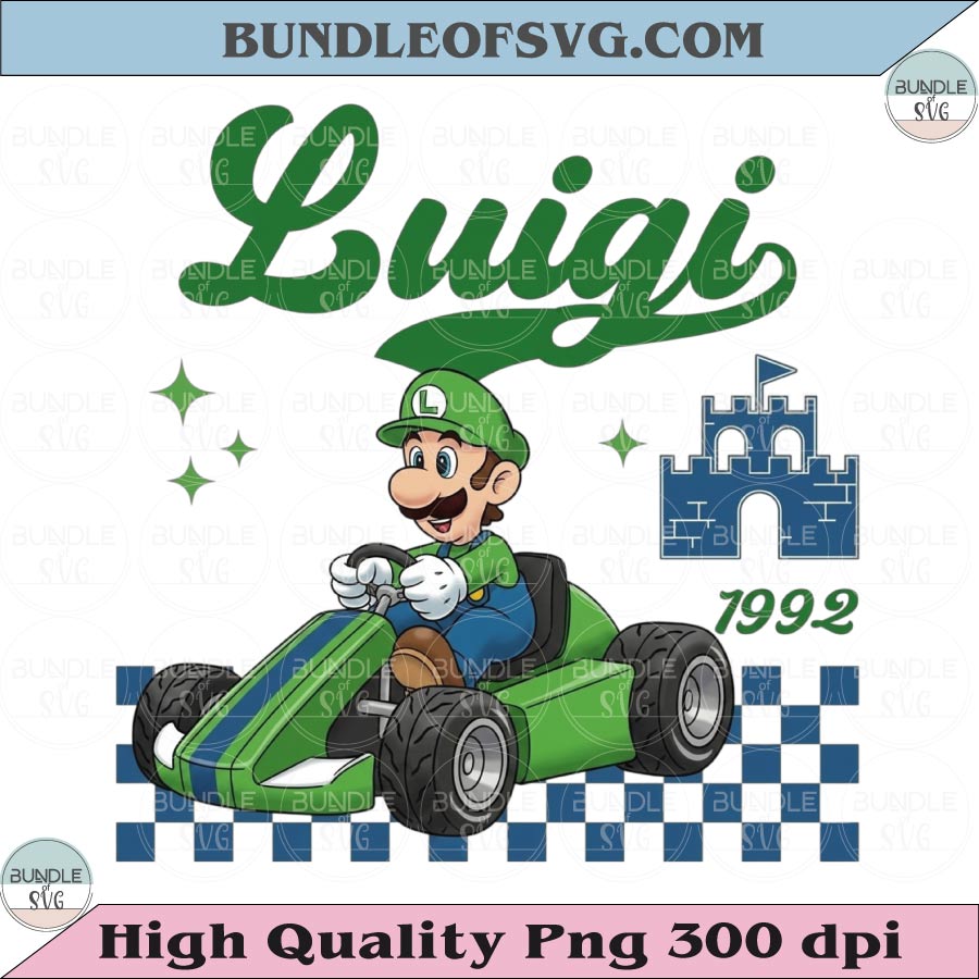 Super Mario Png Bundle Mario Family Matching Gamer Outfit Mario Kart - BundleofSVG