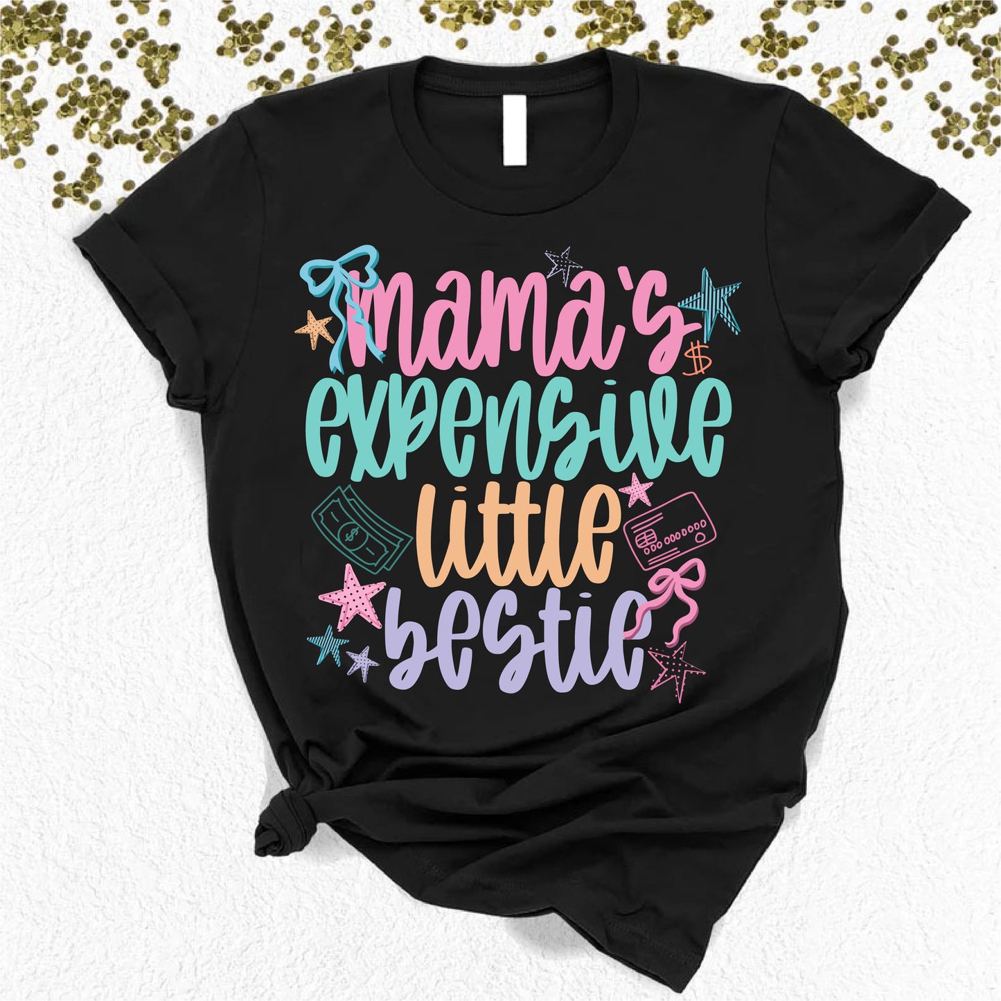 Mama’s Expensive Bestie SVG Striped Dessign Shirt Toddler Girl Png - BundleofSVG
