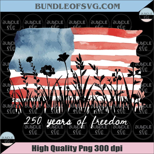 250 Years of Freedom Floral PNG July 4th Png America 250 Shirt
