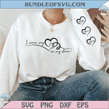 I Wear My Heart On My Sleeve Svg Custom Names Mom Life Svg Png
