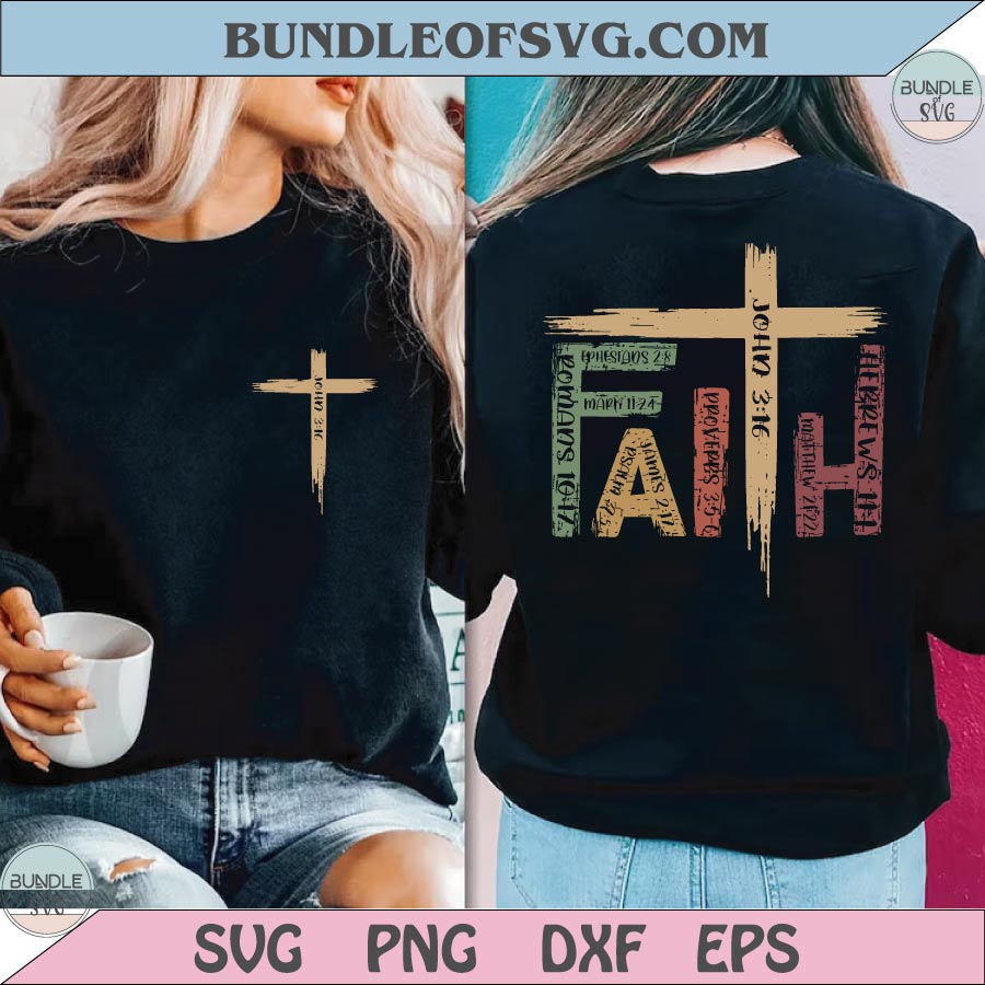 Faith Png Grunge Bible Verse Png Jesus Png Retro Christian Png - BundleofSVG