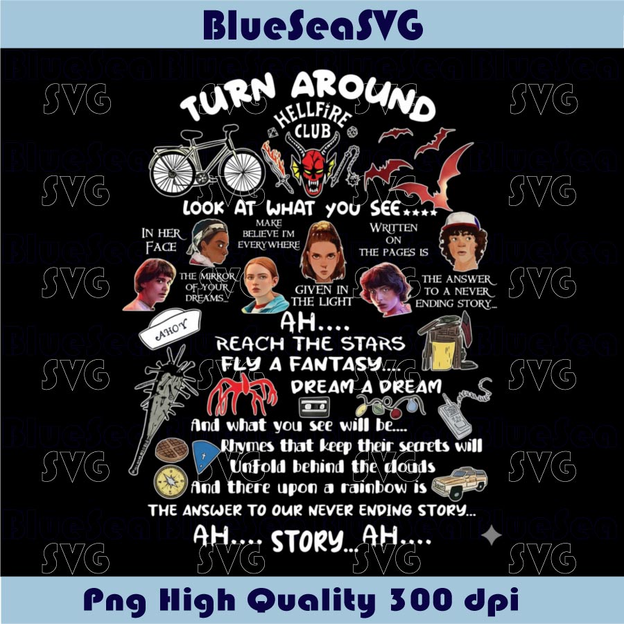 Stranger Things Png Turn Around Stranger Story Png Upside Down - Blue Sea Svg