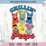 Sesame Street Chillin with My Peeps Png Sesame Street Easter Png - BundleofSVG