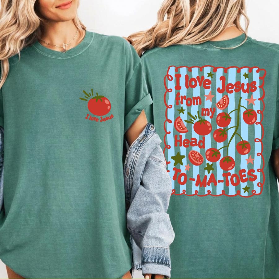 I Love Jesus From My Head Tomatoes PNG Christian Funny Svg - BundleofSVG