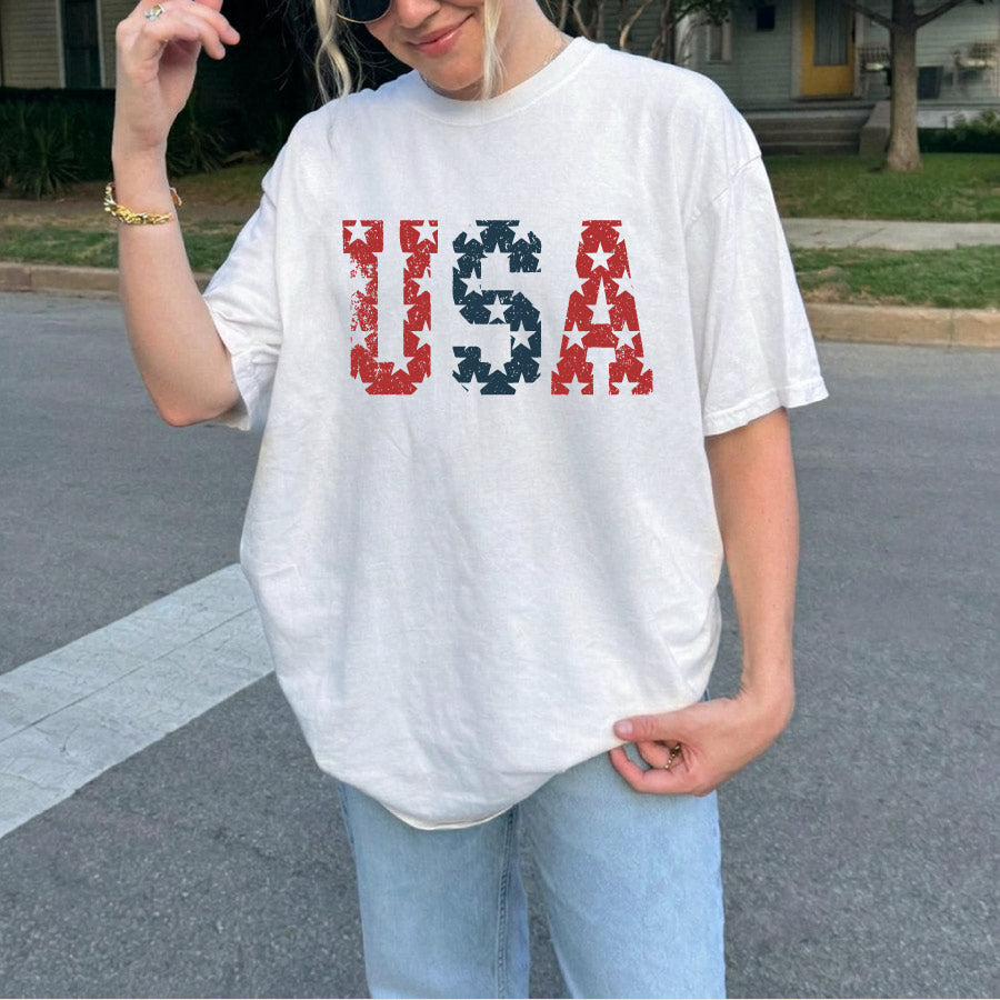 Distressed USA Svg Grunge USA Png Patriotic Shirt Design 4th Of July - BundleofSVG