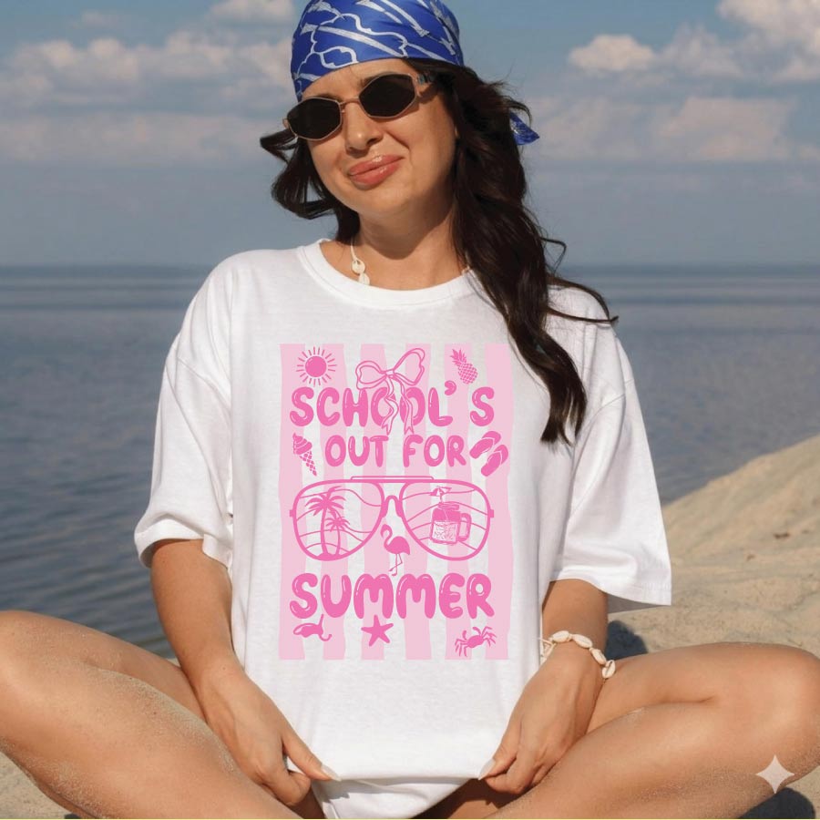 School's Out for Summer Svg Striped End Of School Year Svg Preppy - BundleofSVG