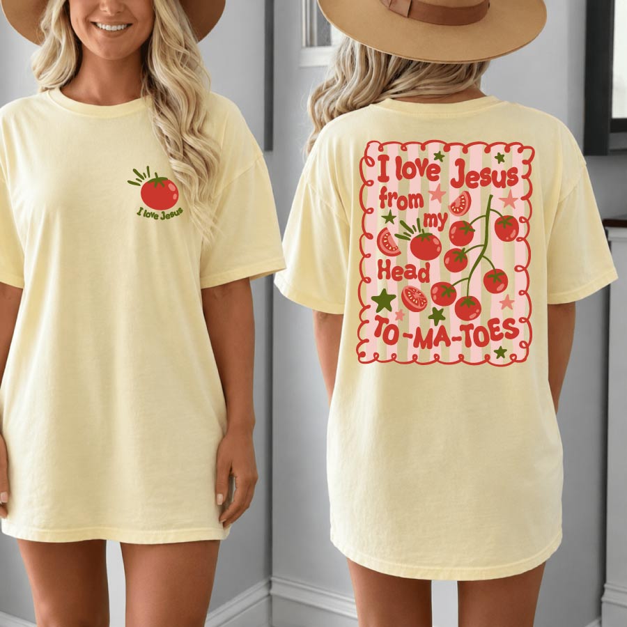 I Love Jesus From My Head Tomatoes PNG Christian Funny Svg - BundleofSVG