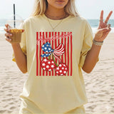 Cherry America Coquette Png Striped 4th of July Cherry Png