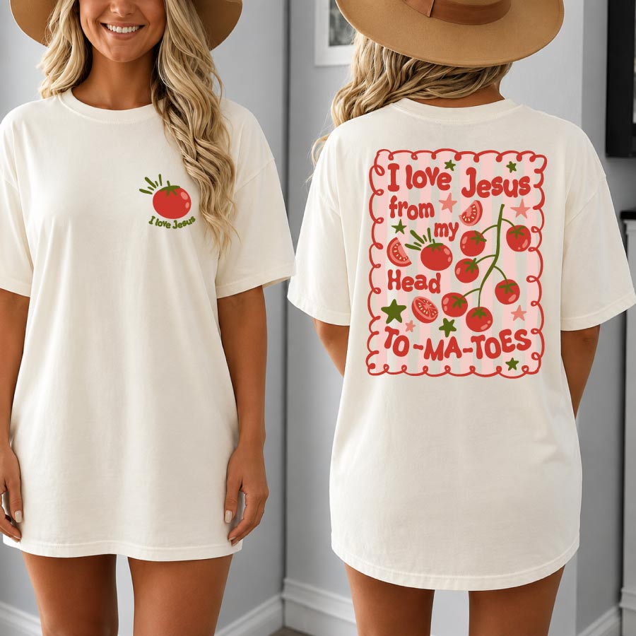 I Love Jesus From My Head Tomatoes PNG Christian Funny Svg - BundleofSVG