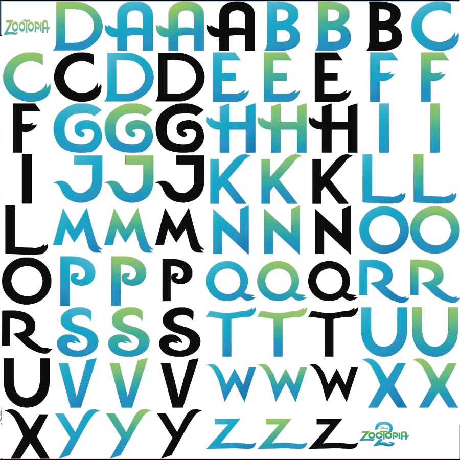 Zootopia Font PNG Bundle Zootopia Full Alphabet Png Zootopia Letters - BundleofSVG