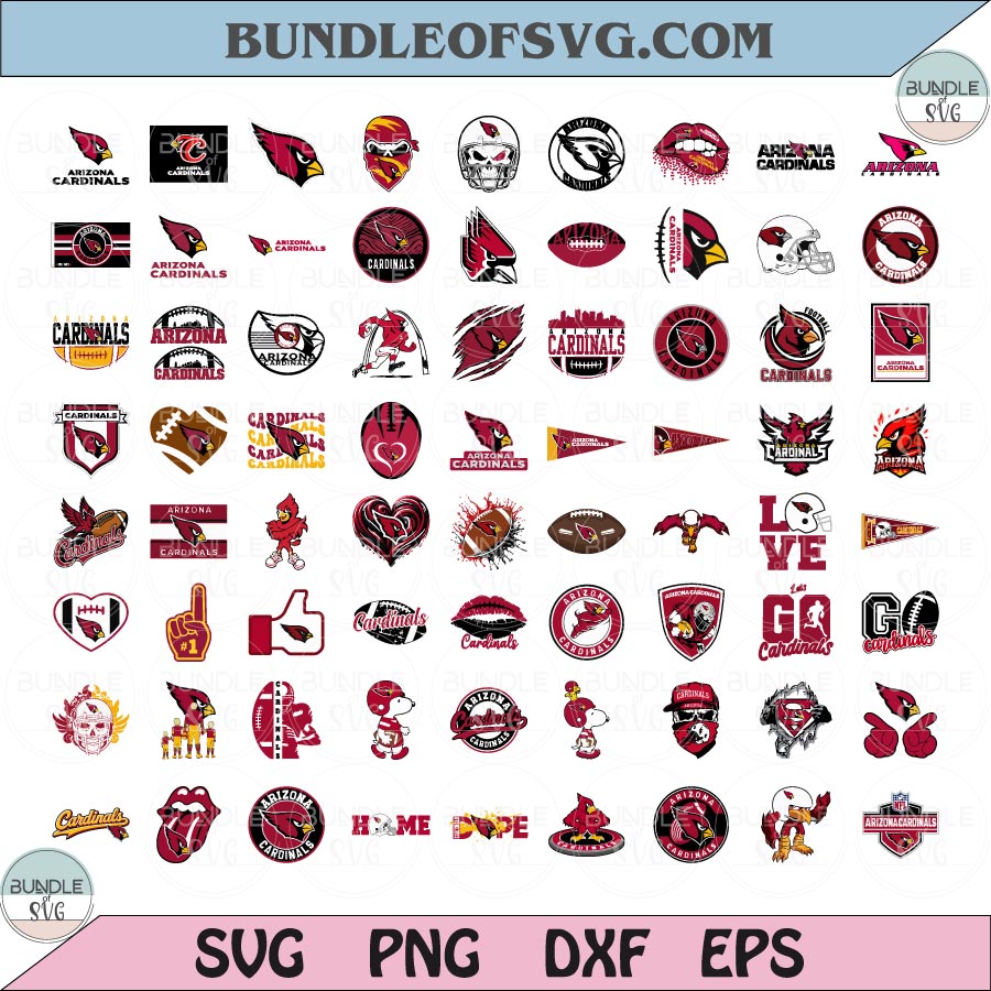 Arizona Cardinals SVG Bundle Football Arizona Cardinals Logo Svg