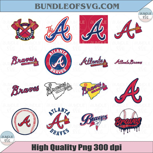 Atlanta Braves Logo SVG Bundle Baseball Atlanta Braves Svg Layered