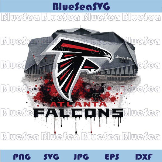 Atlanta Falcons Stadium Splatter PNG Highmark Falcons Drip Art Png