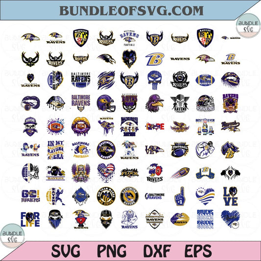 Baltimore Ravens SVG Bundle Football Baltimore Ravens Logo Svg
