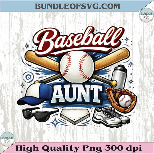 Baseball Aunt PNG Design Vintage Baseball Aunt T-Shirt Graphic