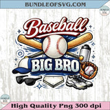 Baseball Big Bro PNG Vintage Baseball Big Brother T-Shirt Design