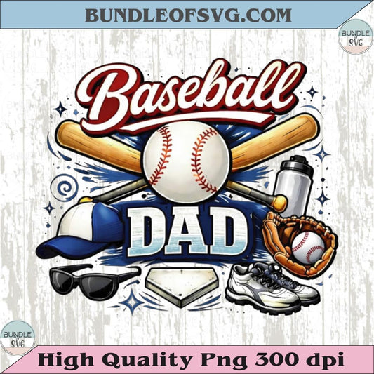 Baseball Dad PNG Design Vintage Baseball Daddy T-Shirt Graphic