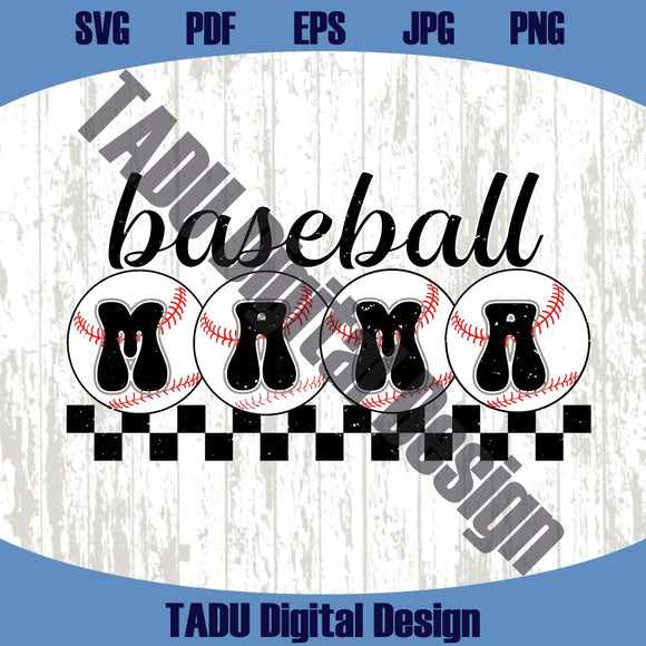 Baseball Mama Svg Checkered Baseball Mom Png Baseball Season
