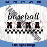 Baseball Mama Svg Checkered Baseball Mom Png Baseball Season