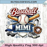 Baseball Mimi PNG Design Vintage Baseball Grandma T-Shirt Png