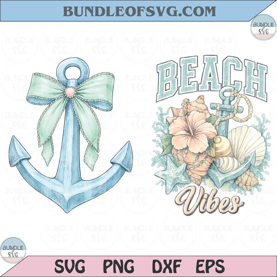 Beach Vibes PNG Front and Back T-Shirt Design Summer Beach Png