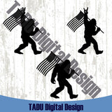 Bigfoot American Flag Svg Sasquatch Png Usa Big Foot Svg Yeti Dxf