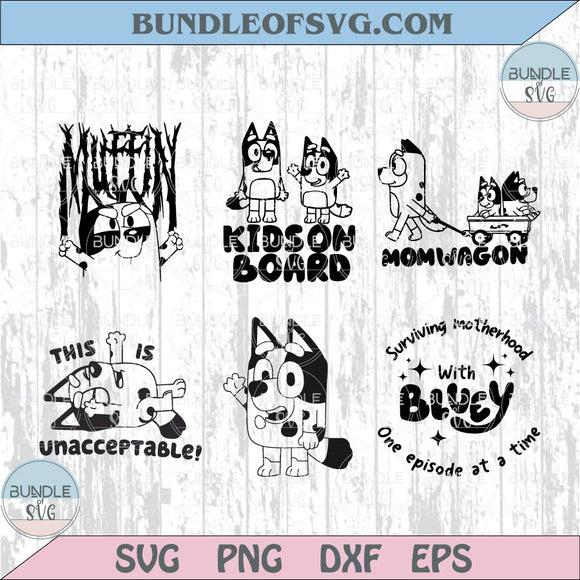 Blue Dog Svg Bundle Svg Muffin Svg Blue Dog Family Png Toodle Png