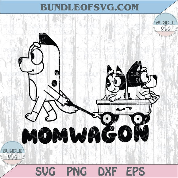 Blue Dog Svg Mom Wagon Svg Muffin Png Dog Family Cartoon Cricut