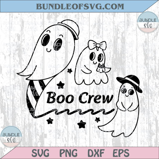 Boo Crew Svg Funny Halloween Svg Cute Boo Svg Boos Svg Cricut