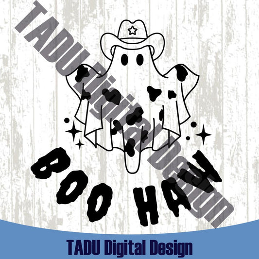 Boo Haw Svg Cowboy Ghost Png Western Halloween Svg Country Png